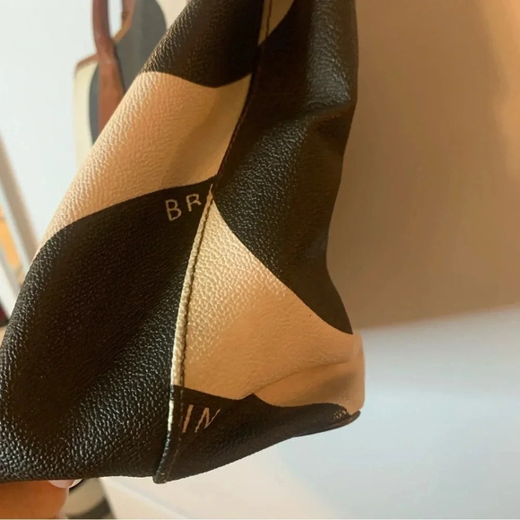 Brahmin Big Dots Brown Tote Bag Leather - Picture 3 of 13